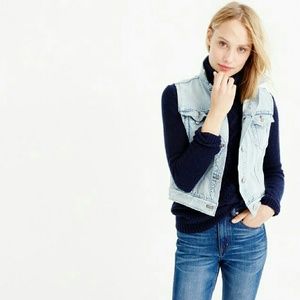 J. CREW Denim Vest Jean Jacket Size L