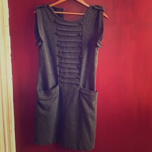 Buttoned sweater dress