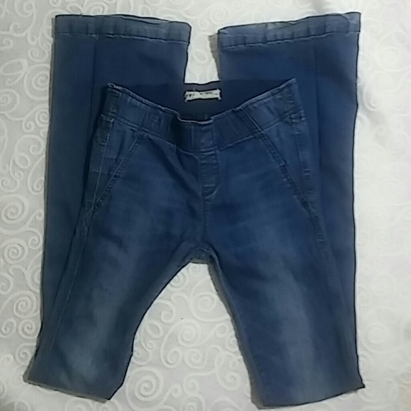 Free People Skinny Pull On Hippy Fit Flare Jeans