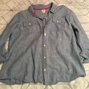 Button up, denim shirt