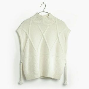 Madewell  Cable Knit Side-Tie Sweater Vest Size S
