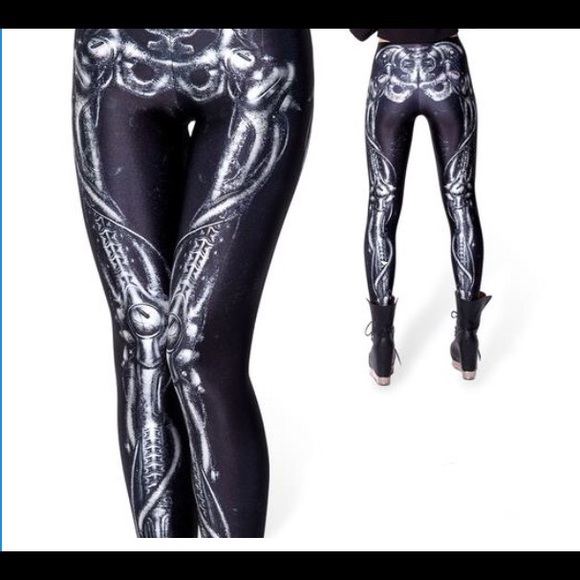 Skeleton leggings size small
