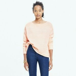 Madewell Threadmix Boatneck Sweater Size M Peach
