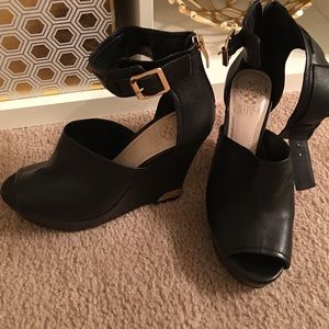 Vince Camuto black wedge