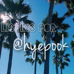 Listing for @hyepook ✨