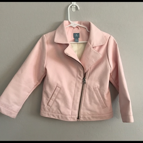 Girls GAP Moto leather jacket 4T