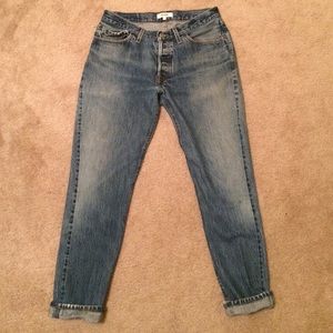 Re/Done (Re/Dun) Relaxed Straight Skinny Jeans