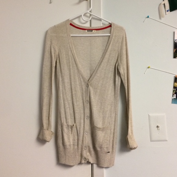 Off White Cardigan from Garage with Buttons
