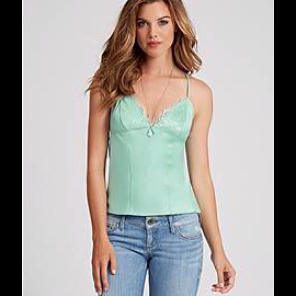 Guess Lace-Trim Cami Cross back