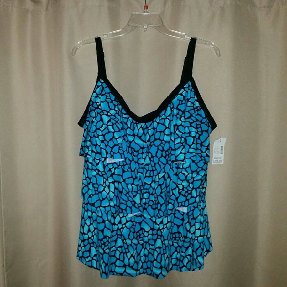 Tiered Ruffle Tankini Top