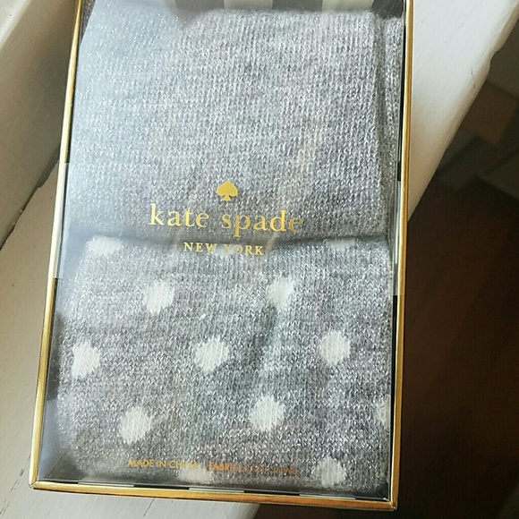   NWT Kate Spade trouser sock set grey