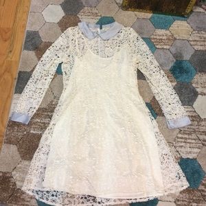 Modcloth Ivory Lace Dress