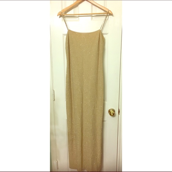 Gold Sparkle Bodycon Cami Dress