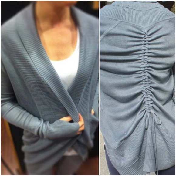 lululemon athletica Jackets & Blazers - LULULEMON TRANSFORMATION SWEATER WRAP GRAY - SZ 6