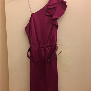 Cache one shoulder cocktail dress