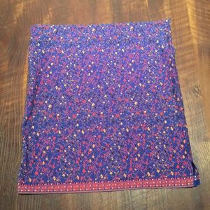 Bill Bass Floral Cotton Skirt