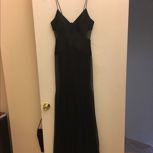 Floor length black formal dress