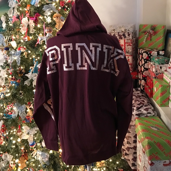 PINK Victoria's Secret Tops - BNIP VS PINK BLING CAMPUS HOODED SWEATSHIRT $60