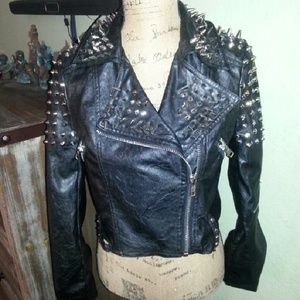 S.Y.L.K. Black Studded Biker Jacket