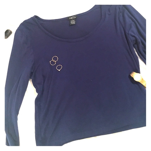 Rue 21 Crop Top - Navy Blue