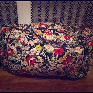 Vera Bradley large duffel in poppy fields