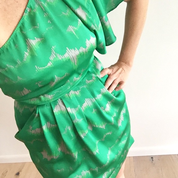 Green One Sleeve Dress