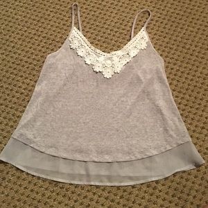 Grey flower tank