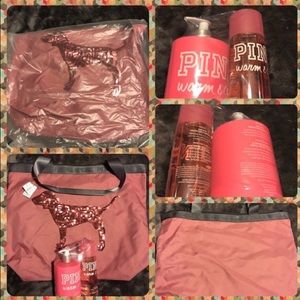 BNWT PinkVictoria'sSecret Promo Zippered BlingTote