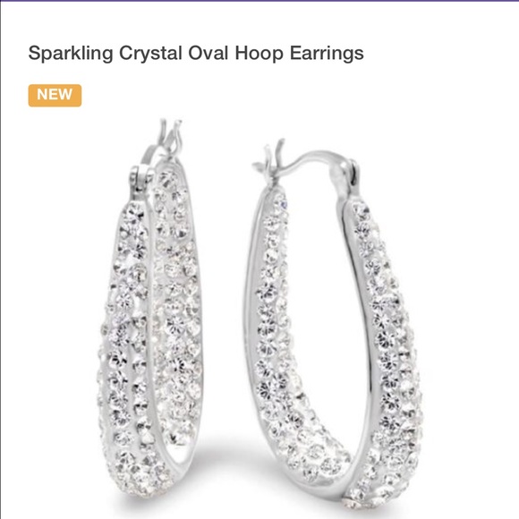 Crystal hoop earrings