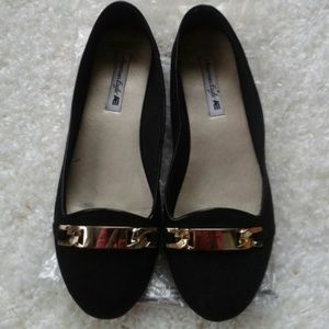 Faux suede loafers