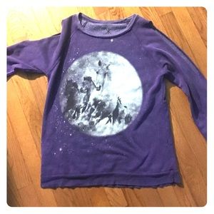 Purple Sweater with magical horses