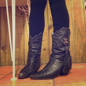 Vintage Urban Renewal Genuine Leather Cowboy Boots