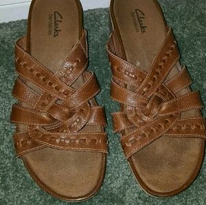 Women's Clarks Bendables Brown Sandals, Size 8