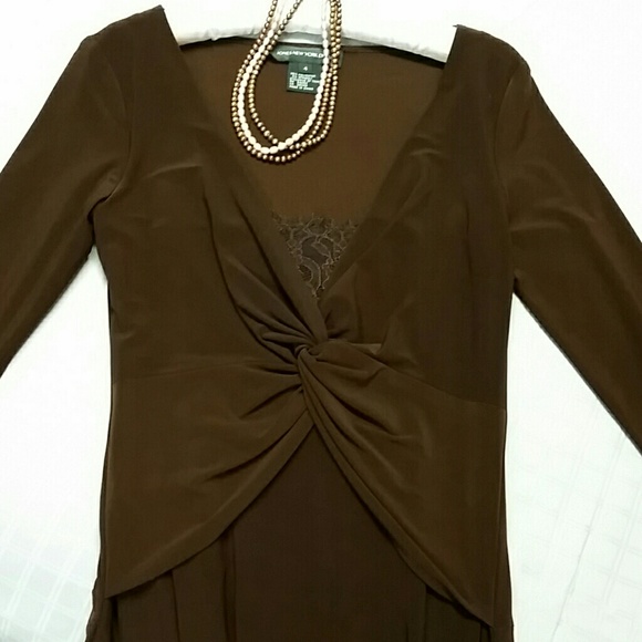 Jones New York chocolate brown dress,  4