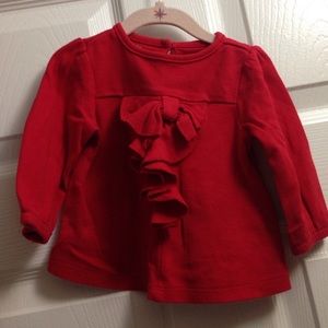 Ruffled long sleeve tee