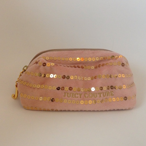 Juicy Couture Velour Sequin Makeup Bag