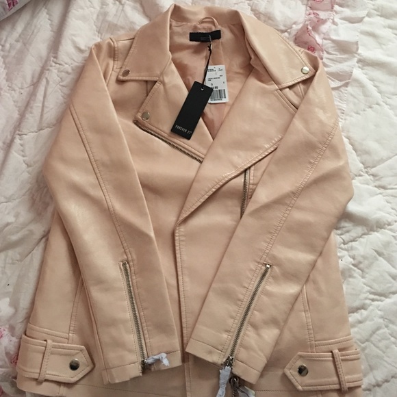 Faux Leather Motorcycle Jacket - Picture 2 of 3