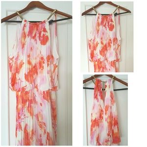 MSK Pleated Blouson Maxi Dress Size 8