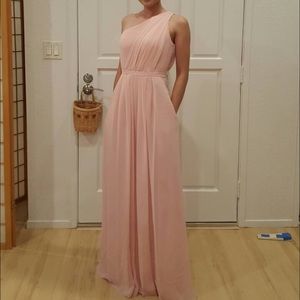 Weddingtonway Bridesmaid Prom Dress in Rose Pink
