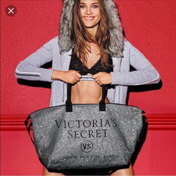 NWT Victoria's Secret glitter pop up tote