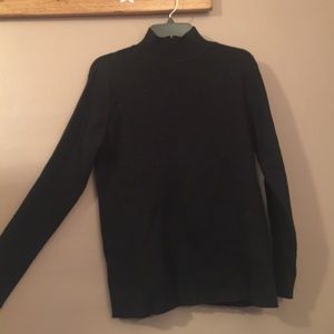 Black high neck sweater with silver sparkles
