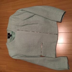 Mint green tweed jacket