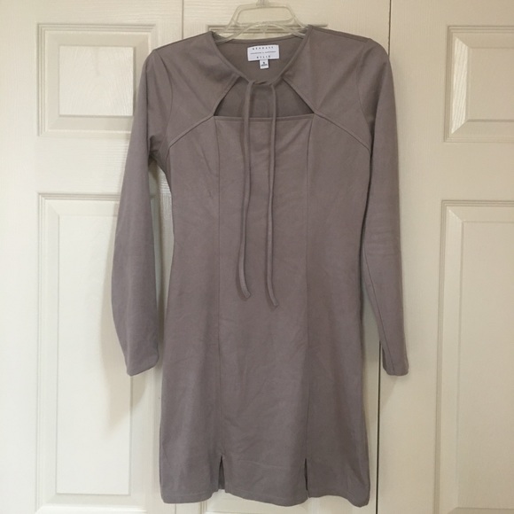 Kendall & Kylie Suede Tie Dress