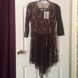 Purple lace dress