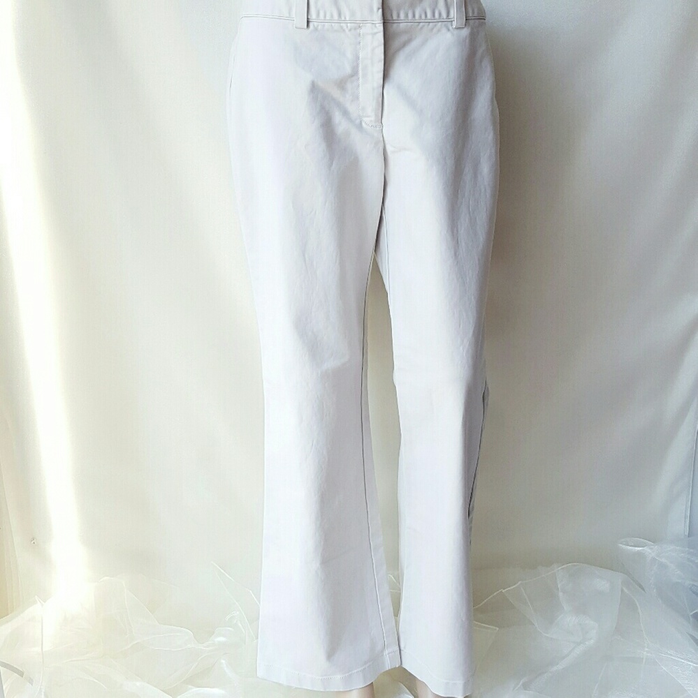 Ann Taylor Womens Pants Sz 6 Khaki Flat Front
