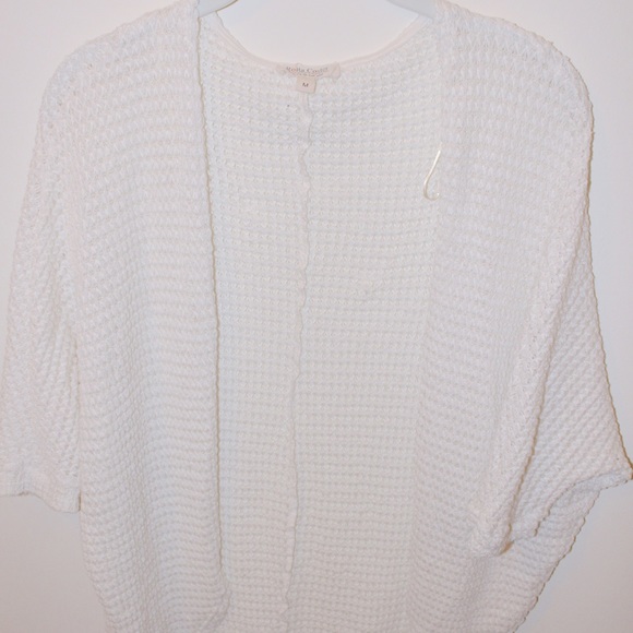 Open Knit Short Sleeve Cardigan