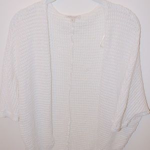 Open Knit Short Sleeve Cardigan