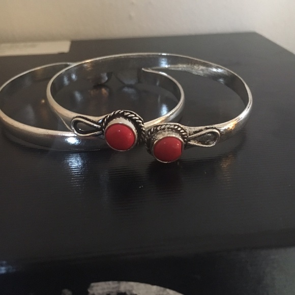 Red garnet stone cuff adjustable cuff