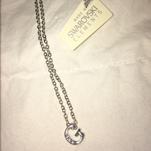 Mestigé "G" necklace with real Swarovski Crystals