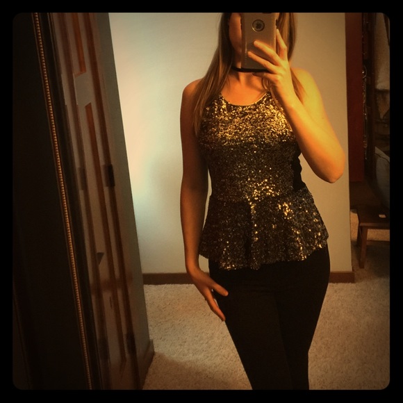 Express Tops - Express peplum top, medium